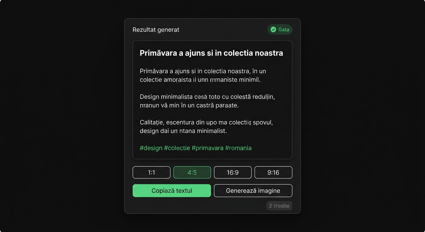 Copiezi textul